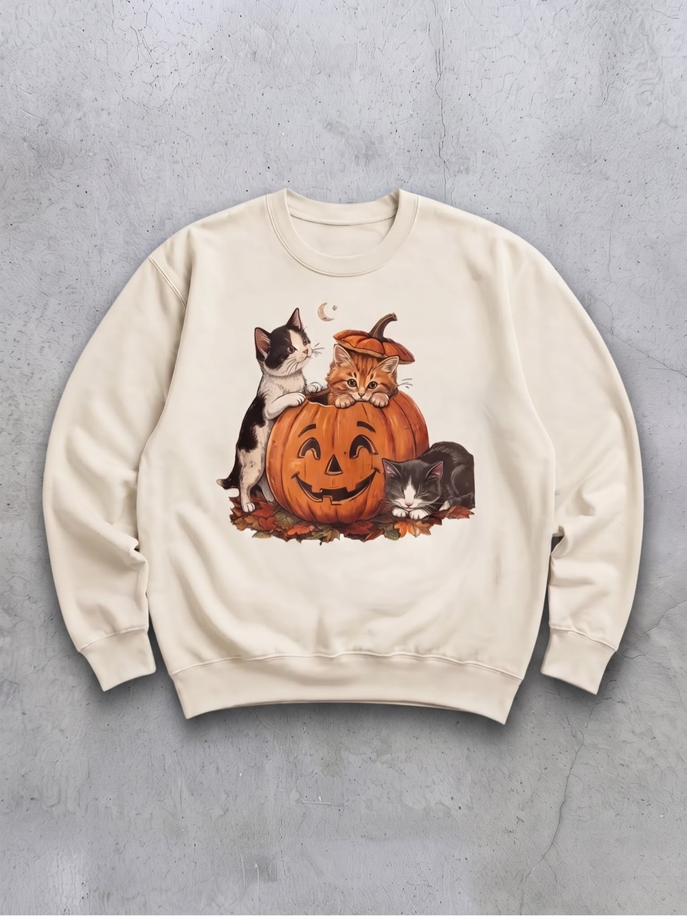 Cream Halloween Pumpkin Kittens
Sweatshirt